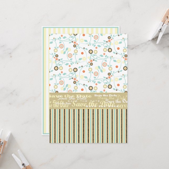 Invitation Modèle de sauvegarde de date (Devant/Arrière en situation)