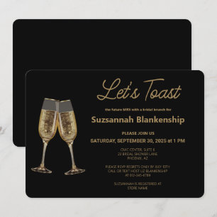 Invitation Modèle de toast à la flûte à champagne pour la dou
