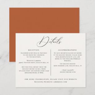 Invitation Modèle d'informations sur le mariage