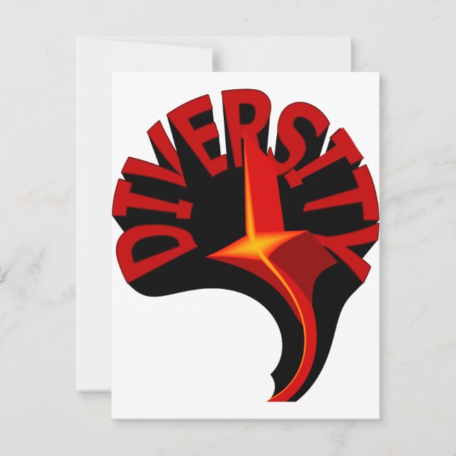 Invitation Modèle d'invitation à l'étoile de la diversité (Devant)