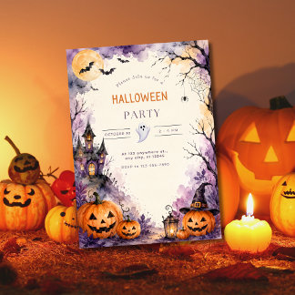 Invitation Modèle d'invitation à une fête d'Halloween à l'aqu