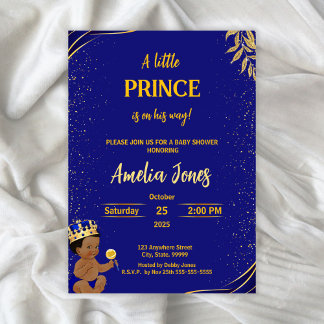Invitation Modèle d'invitation de Baby shower de Little Princ