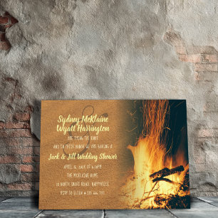 Invitation Modèle d'invitation de mariage avec feu de joie