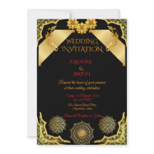 Modèle d'invitation de mariage classique élégant
