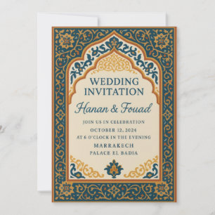 Invitation Modèle d'invitation de mariage marocain – Isl élég