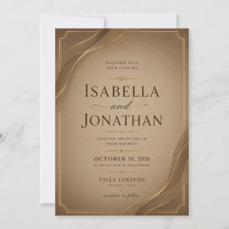 Invitation Modèle d'invitation de mariage minimaliste de luxe