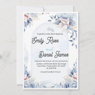 Invitation Modèle d'invitation de mariage moderne élégant | M