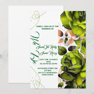 Invitation Modèle d'invitation de mariage Rose Crémeuse Imp
