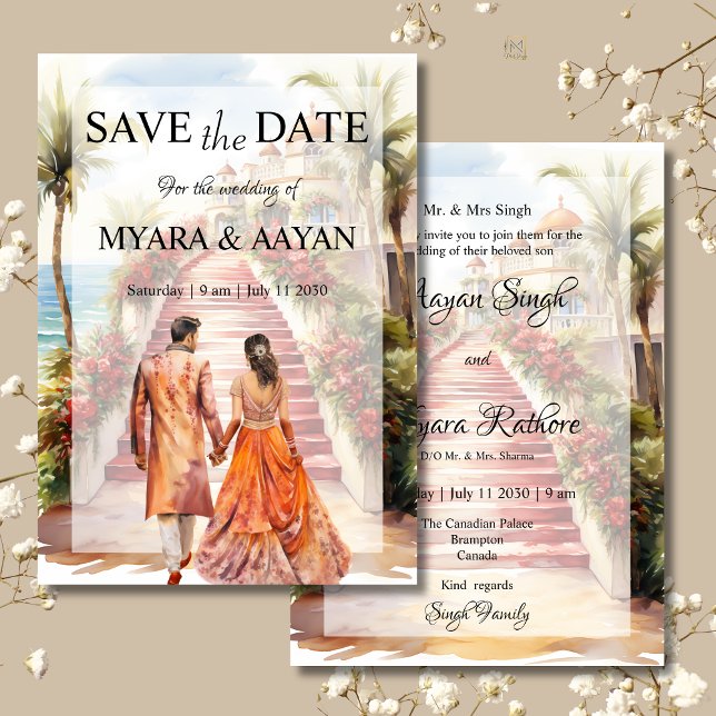 Invitation Modèle d'invitation 'Indian Beach Save the Date' (Créateur téléchargé)