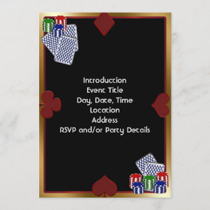 Invitation Modèle d'invitation pour soirée poker