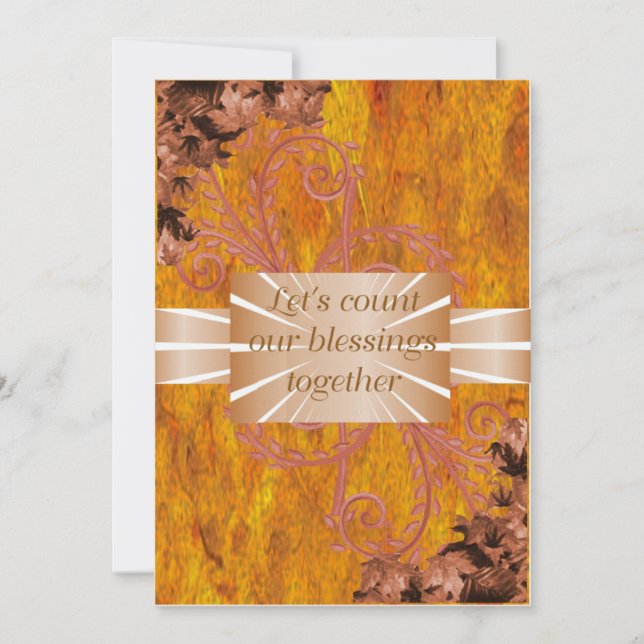 Invitation Modèle d'invitations de thanksgiving (Devant)