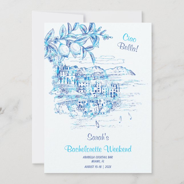 Invitation Modèle d'itinéraire pour l'enterrement de vie de j (Devant)