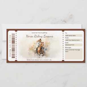 Invitation Modèle du certificat cadeau surprise Horse équitat