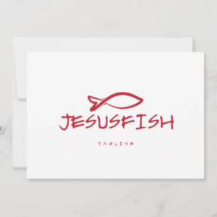 Invitation Modèle du logo Jesus FISH