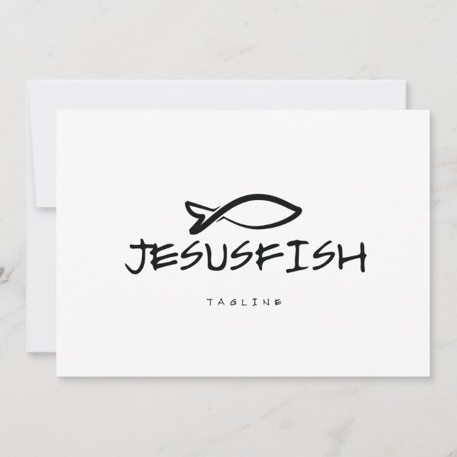 Invitation Modèle du logo Jesus FISH (Devant)