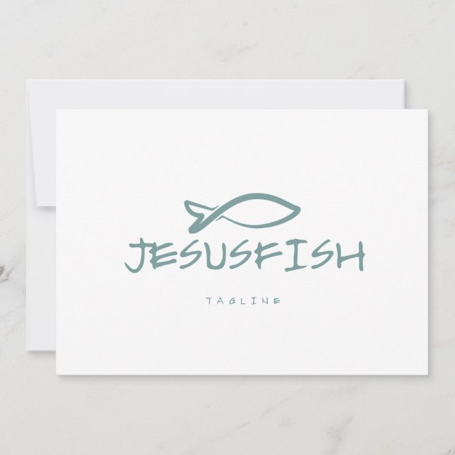 Invitation Modèle du logo Jesus FISH (Devant)