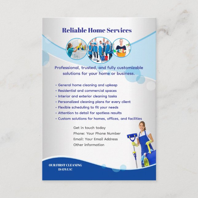 Invitation Modèle éditable professionnel propre (Devant)