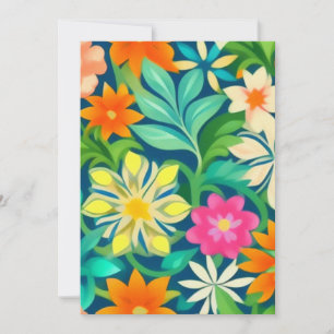 Invitation Modèle floral coloré