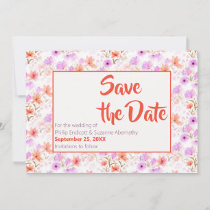 Invitation Modèle Floral Tropical Mango Orange Enregistrer la