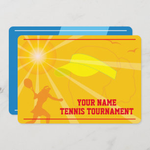 Invitation modèle invité du tournoi de tennis d'été