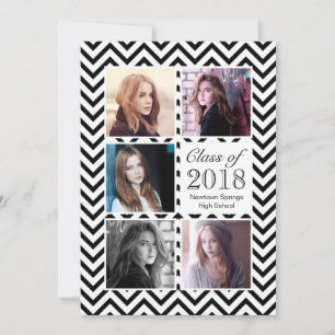 Invitation Modèle photo de la fête de fin d'études secondaire