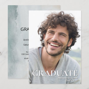 Invitation Modèle photo Moderne Graduation Paty Celebration