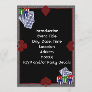 Invitation modèle pour soirée poker