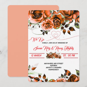 Invitation Modèle Rose crémeux Imprimable