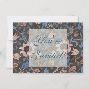 Invitation Modèle William Morris Evenlode : Vintage Moody