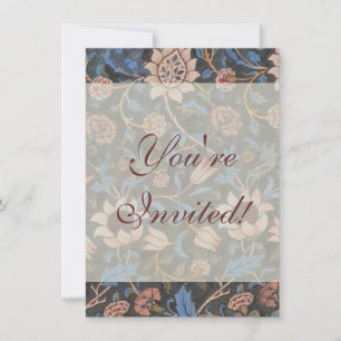 Invitation Modèle William Morris Evenlode : Vintage Moody