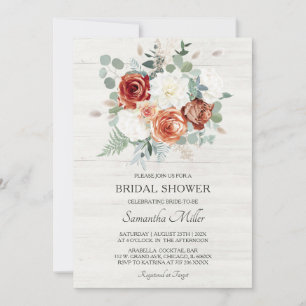 Invitation Modèles de fête prénuptiale Terracotta et Sauge