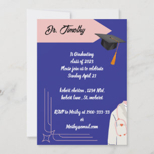 Invitation Modèles de l'invitation de graduation Médicale mod