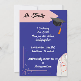 Invitation Modèles de l'invitation de graduation Médicale mod