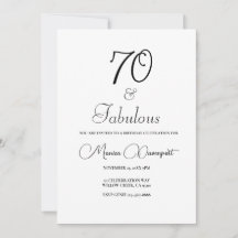 Modern 70 and Fabulous 50th Birthday Party