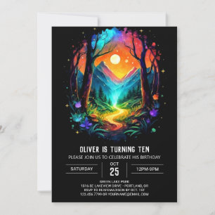 Invitation Modern Adventure Attend Bois Anniversaire