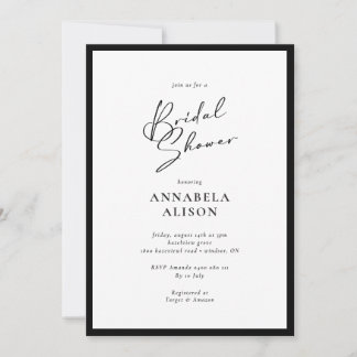 Invitation Modern and Elegant Frame Bridal Shower