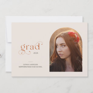 Invitation Modern Arch Simple 1-Photo 2025 Graduation Party