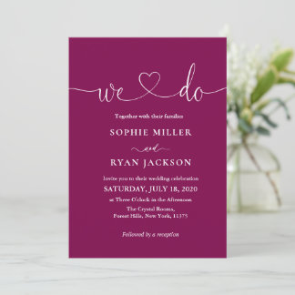 Invitation Modern black and white Photo Wedding