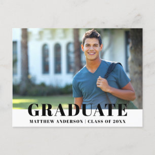Invitation Modern Bold Photo Graduation Party