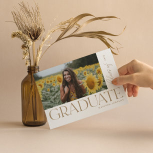 Invitation Modern Bold Type Graduate Graduate Graduate Photo 
