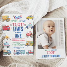 Modern Boys Photo Transport 1er anniversaire