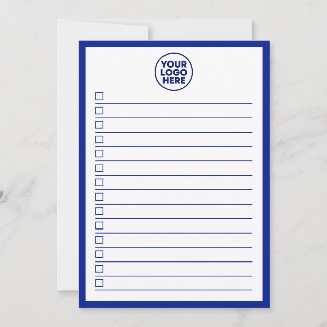 Invitation Modern Business Logo Navy Blue To Do List (Devant)