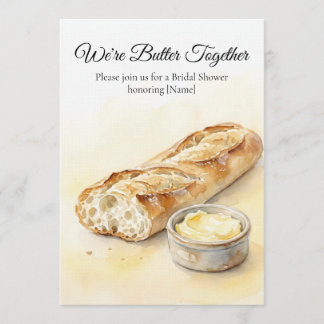 Invitation Modern Butter Yellow & White Minimalist Wedding