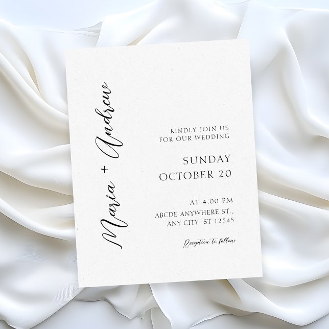 Invitation Modern casual minimalist wedding  (Créateur téléchargé)