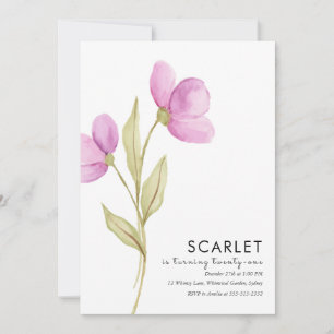 Invitation Modern Chic Simple 21e anniversaire