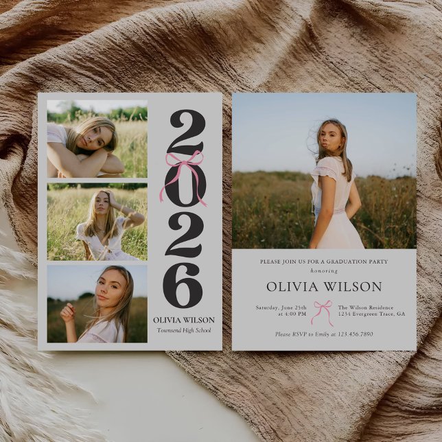 Invitation Modern Class of 2026 Photo Graduation Party (Créateur téléchargé)