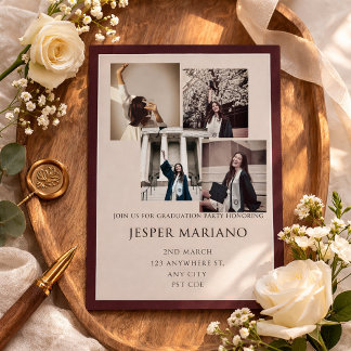 Invitation Modern Class of 2026 Photo Minimal Graduation 