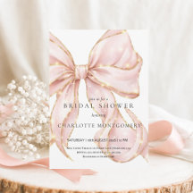 Modern Coquette Pink Bow Bridal Shower