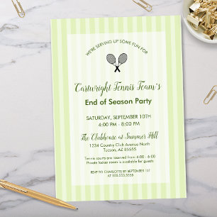 Invitation Modern Country Club Tennis Fin de saison Anniversa