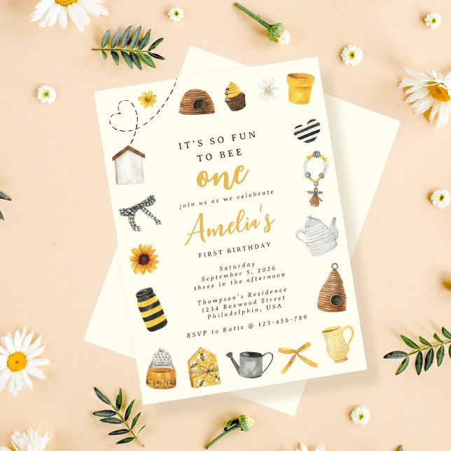 Invitation Modern Cute c'est tellement amusant d'être un 1er  (Créateur téléchargé)